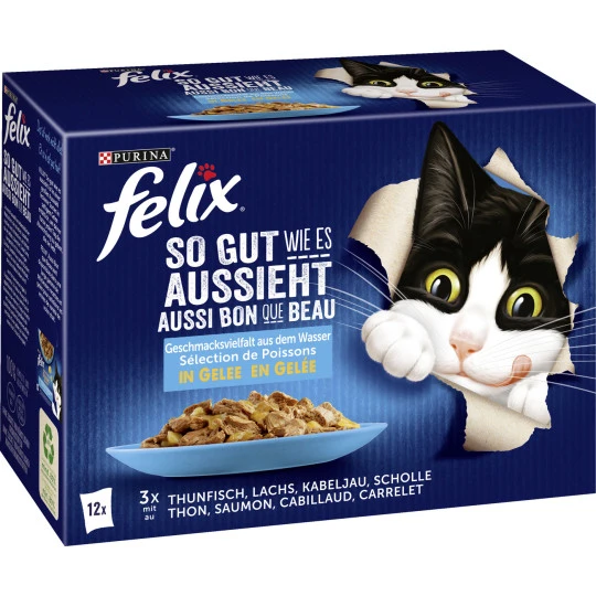 Felix So Gut Wie Es Aussieht Geschmacksvielfalt Aus Dem Wasser 12x85G 1 Felix So Gut Wie Es Aussieht Geschmacksvielfalt Aus Dem Wasser 12x85G