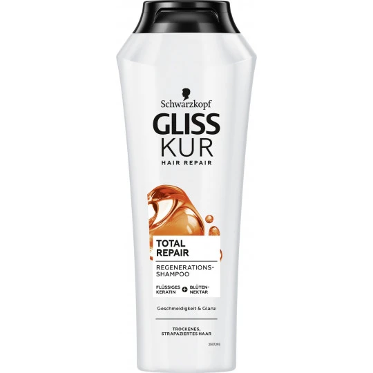 Schwarzkopf Gliss Kur Total Repair Regenerationsshampoo 250ML 1 Schwarzkopf Gliss Kur Total Repair Regenerationsshampoo 250ML