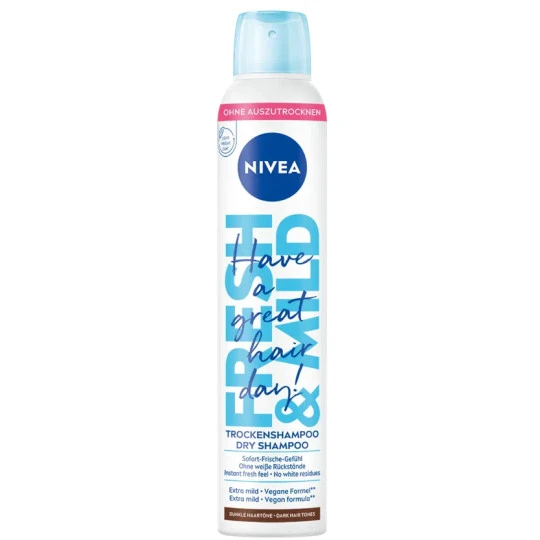 NIVEA Fresh&Mild Trockenshampoo Dunkle Haartöne 200ML 1 NIVEA Fresh&Mild Trockenshampoo Dunkle Haartöne 200ML